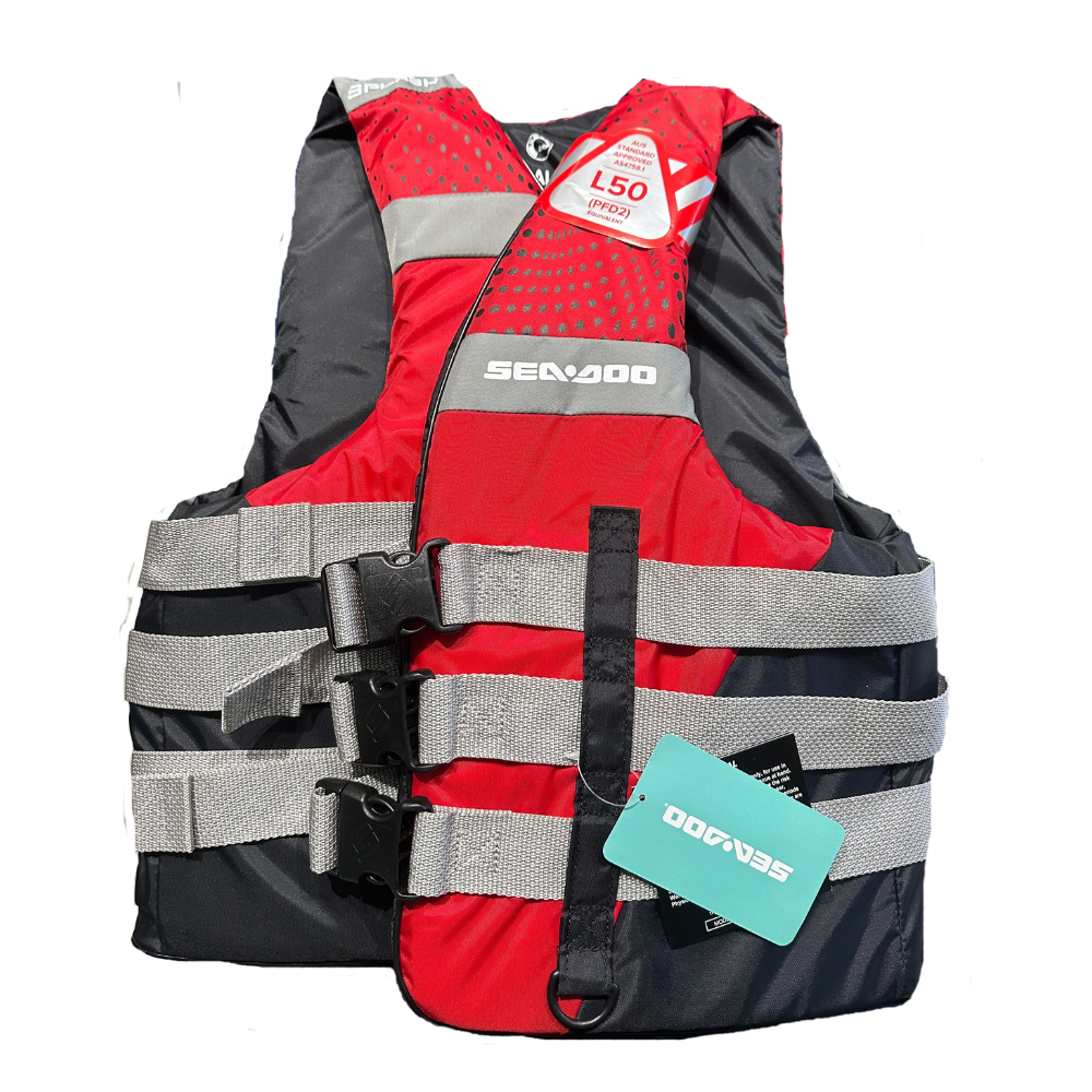 Sea-Doo Splash Life Jacket - Red | Friday's Sea-Doo & Can-Am Sea-Doo Splash Life Jacket - Red | Friday's Sea-Doo & Can-Am